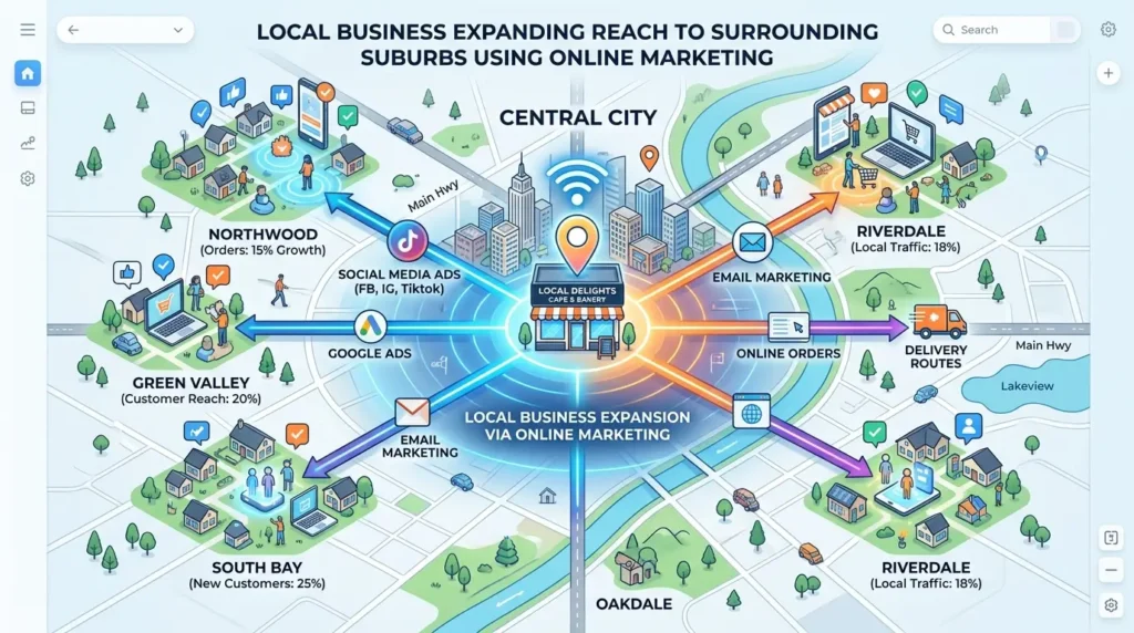 Digital marketing expanding business reach in Berrilee Sydney