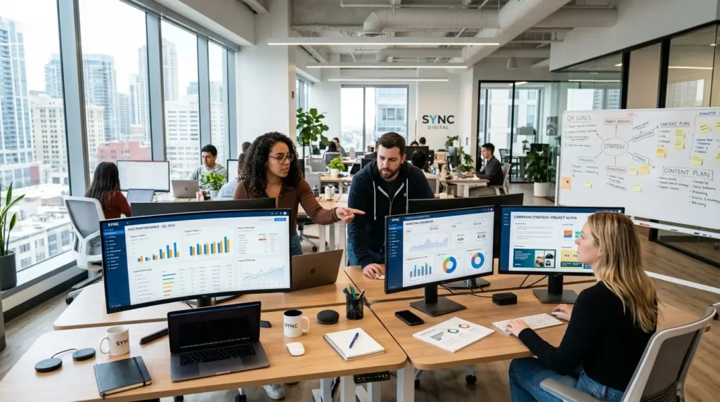 Digital Marketing Agency in Belfield Sydney strategy team working
