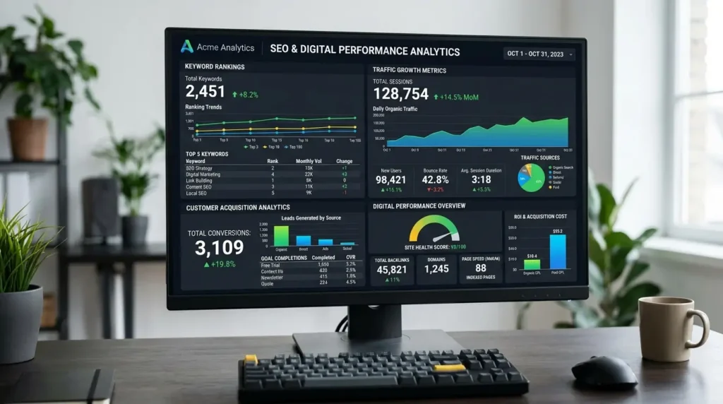 Digital Marketing Agency in Balgowlah Sydney SEO analytics dashboard