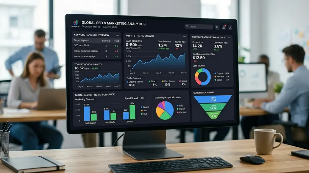 Digital Marketing Agency in Bass Hill SEO analytics dashboard