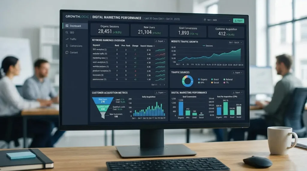 Digital Marketing Agency in Bringelly Sydney SEO analytics dashboard