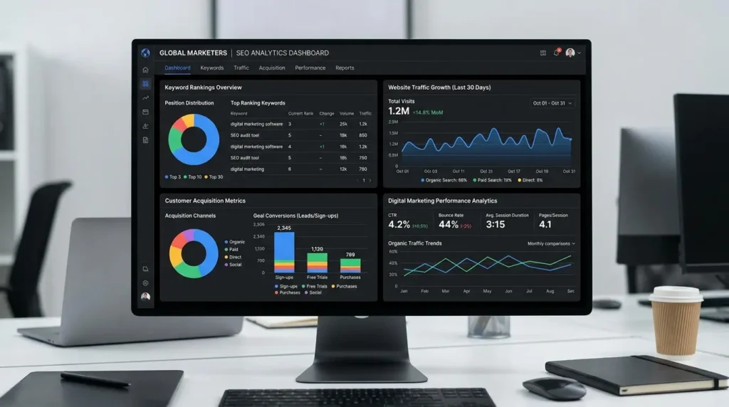 Digital Marketing Agency in Brookvale Sydney SEO analytics dashboard