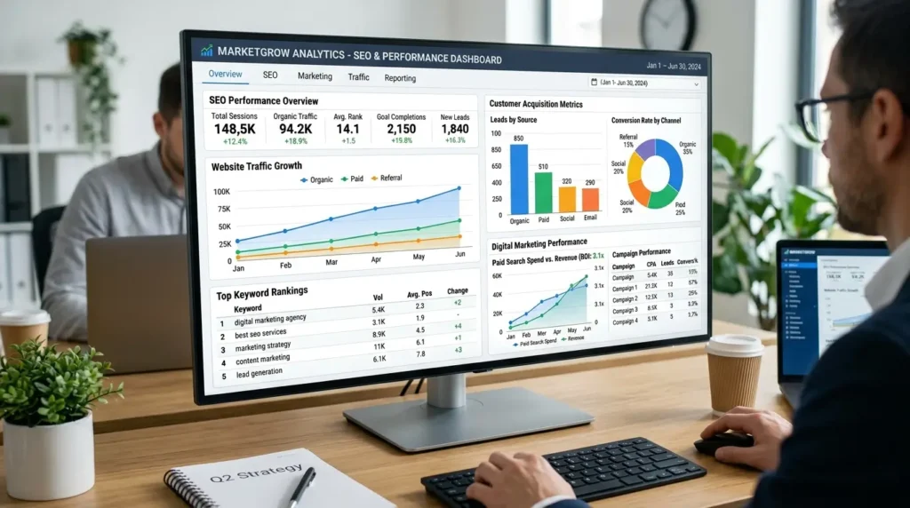 Digital Marketing Agency in Brooklyn SEO analytics dashboard