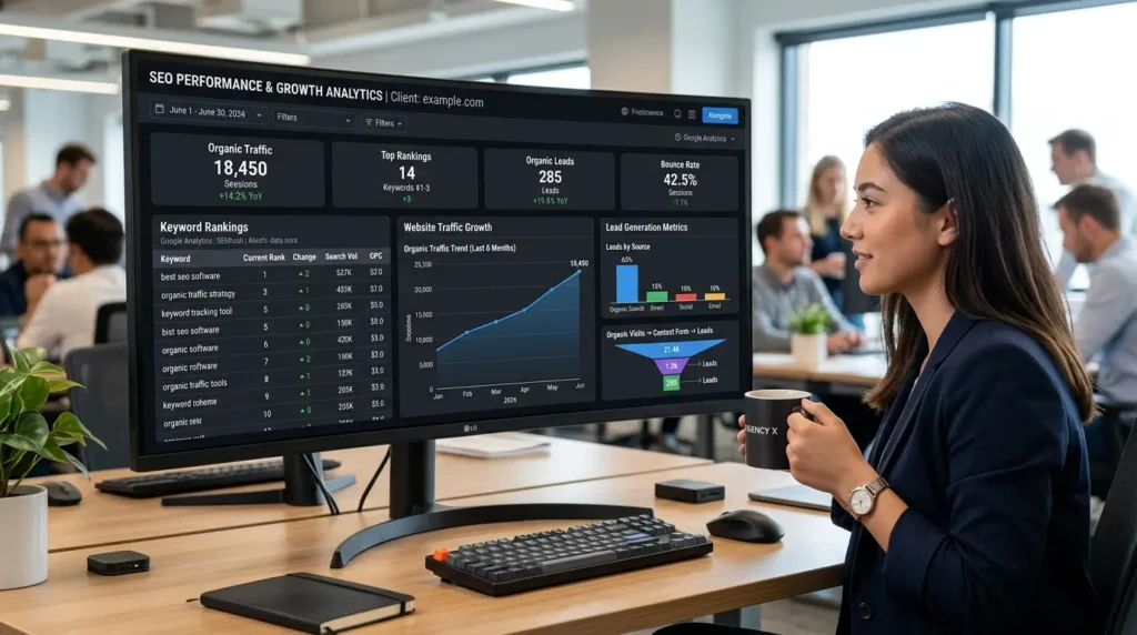 Digital Marketing Agency in Bellevue Hill Sydney SEO analytics dashboard