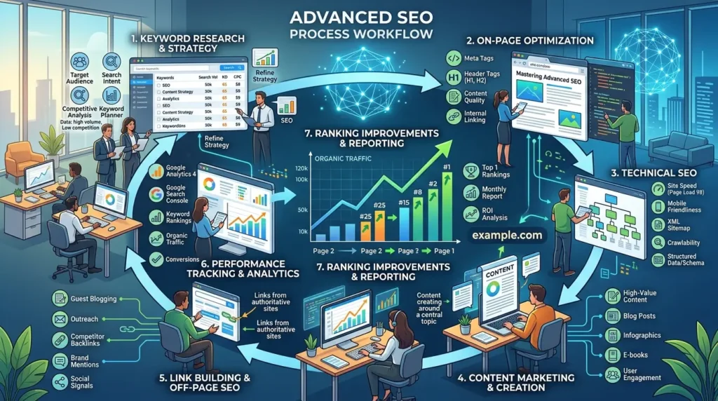 SEO optimization workflow Belrose Sydney