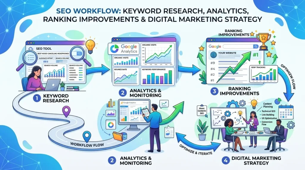 SEO optimization workflow Berowra Sydney