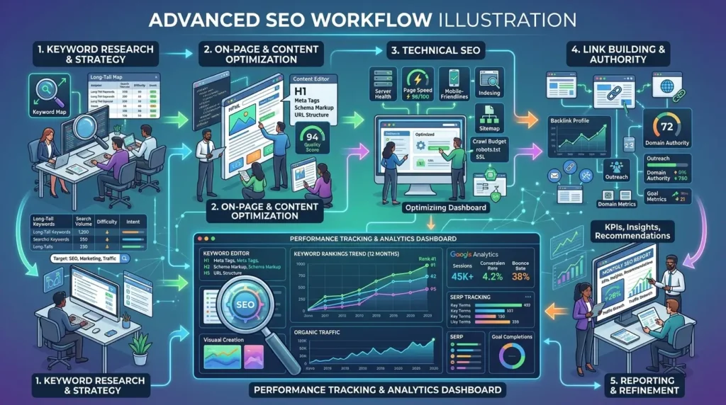SEO optimization process for Belfield Sydney businesses