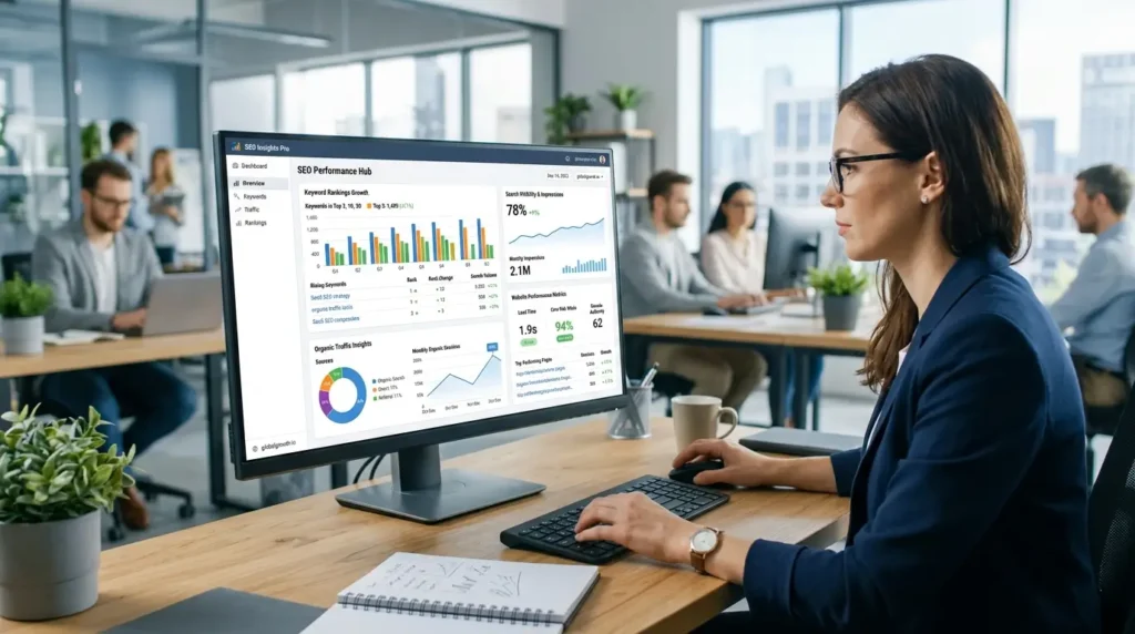 Search visibility analytics for businesses in Concord
