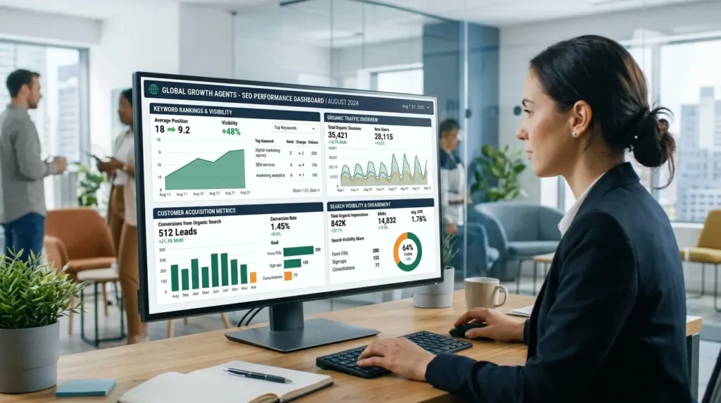 SEO analytics dashboard for businesses in Curl Curl Sydney