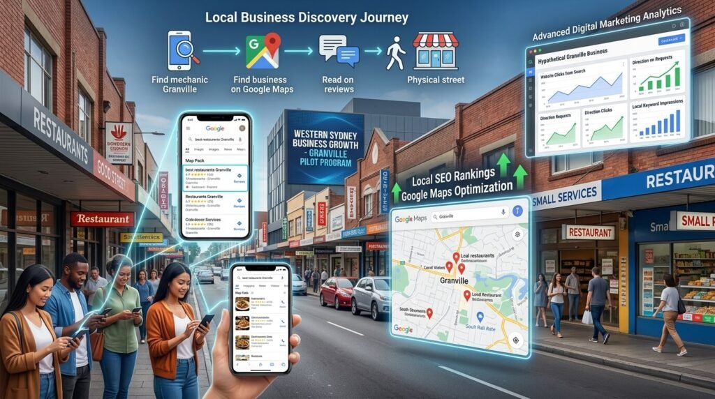 Google Maps optimisation and local SEO strategy for Granville businesses