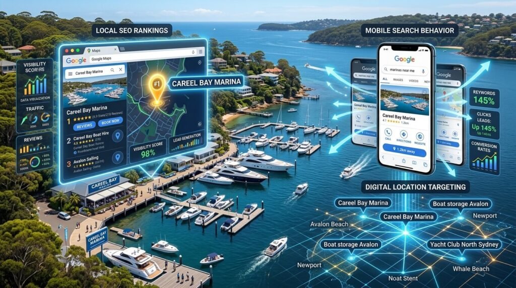 Google Maps optimisation and local SEO strategy for businesses in Careel Bay