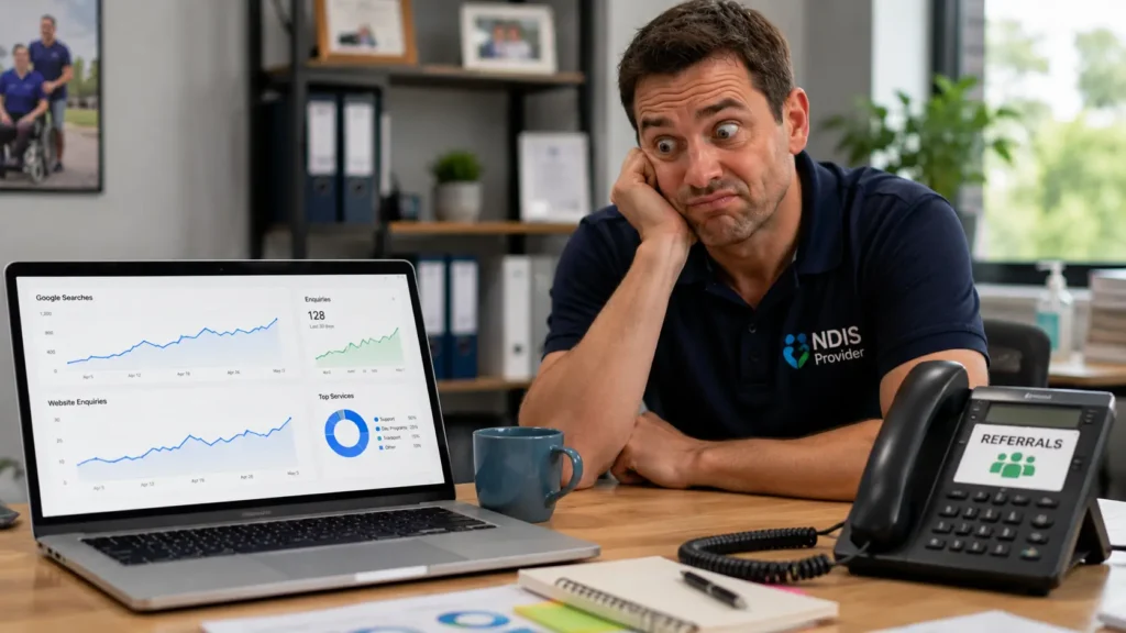 NDIS provider relying only on referrals instead of SEO and online visibility
