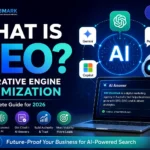 Featured image for What Is GEO article showing AI search platforms and Generative Engine Optimization concept